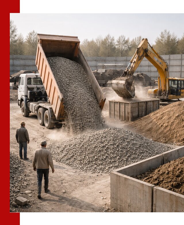 Доставка нерудных материалов с погрузкой и разгрузкой в Чернушке