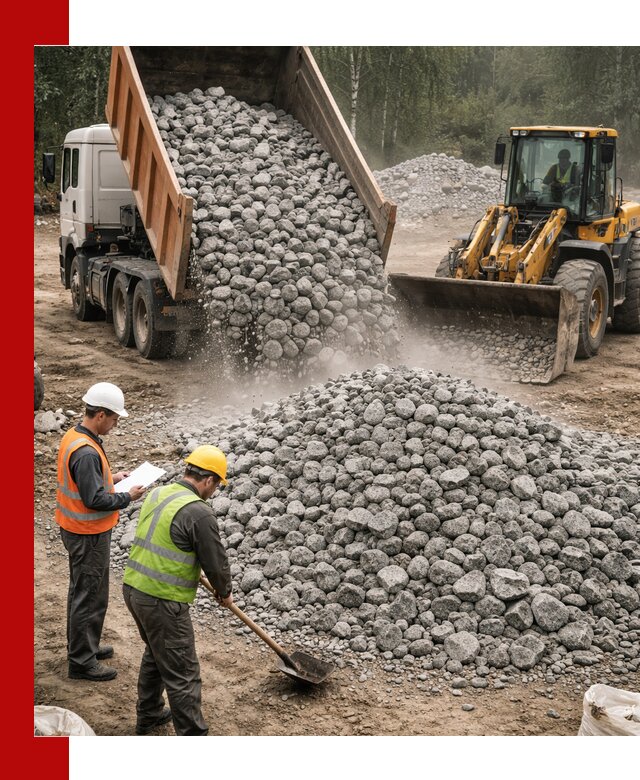 Гранитный щебень фракция 70-150 доставка в Чернушке