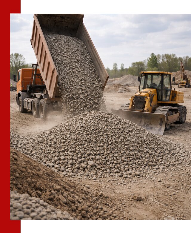 Доставка гравийного щебня фракции 40-70 в Чернушке