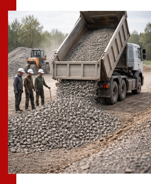 Доставка гравийного щебня фракции 70-120 в Чернушке