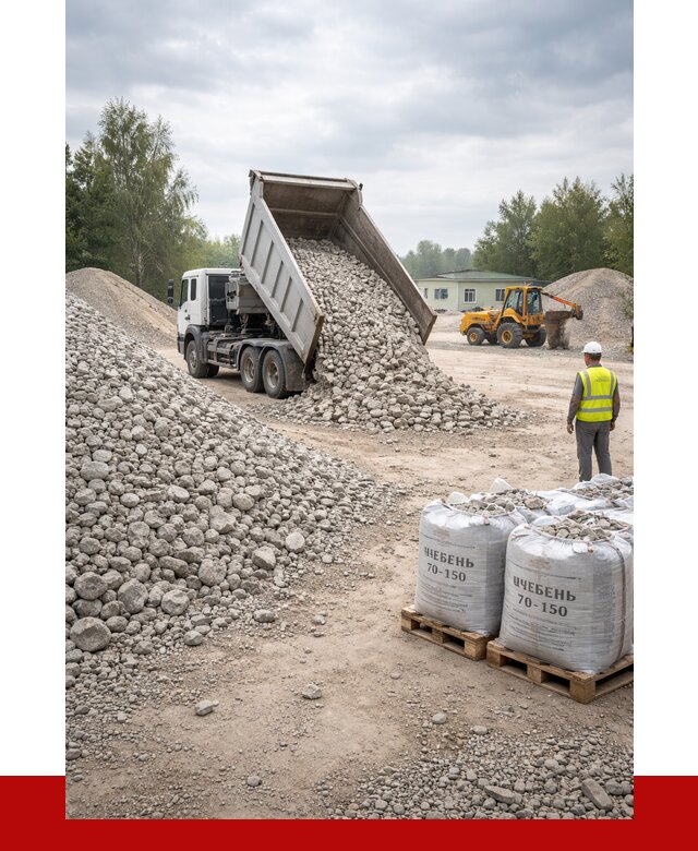 Известняковый щебень фракция 70-150 в Чернушке от 1270 р. | ПРОНЕРУДЧрш