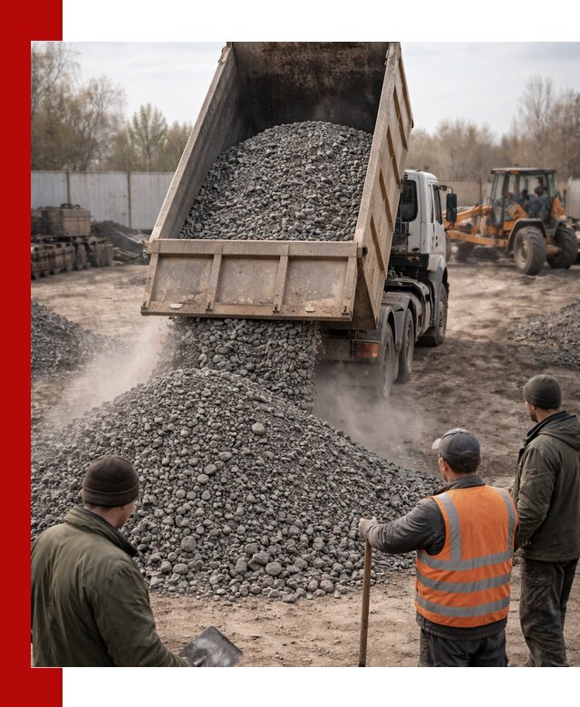 Доставка шлакового щебня в удобные сроки по выгодной цене в Чернушке