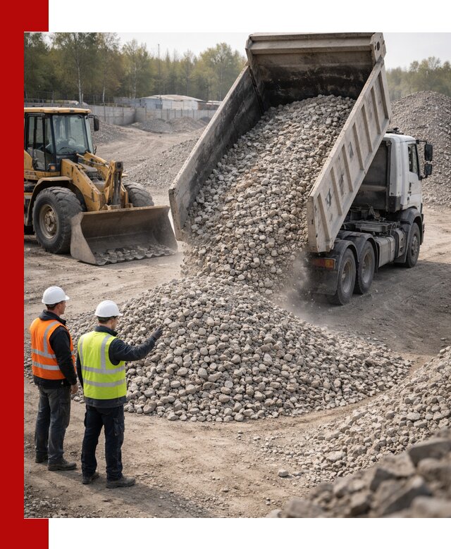 Вторичный щебень фракция 40–70 доставка в Чернушке