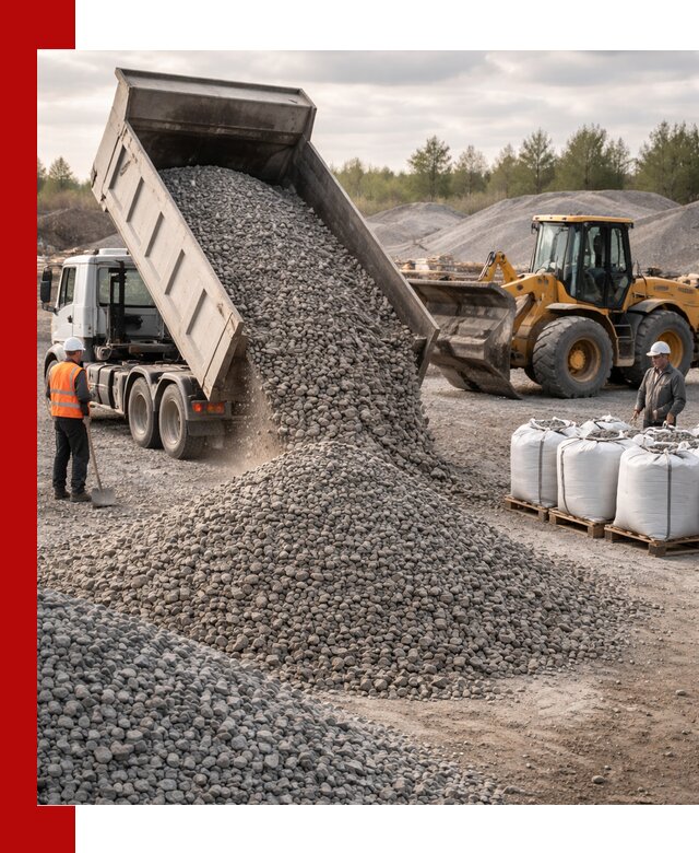 Бетонный щебень фракция 5–20 с доставкой в Чернушке