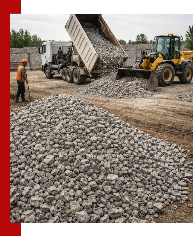 Доставка бетонного щебня фракции 40-70 в Чернушке