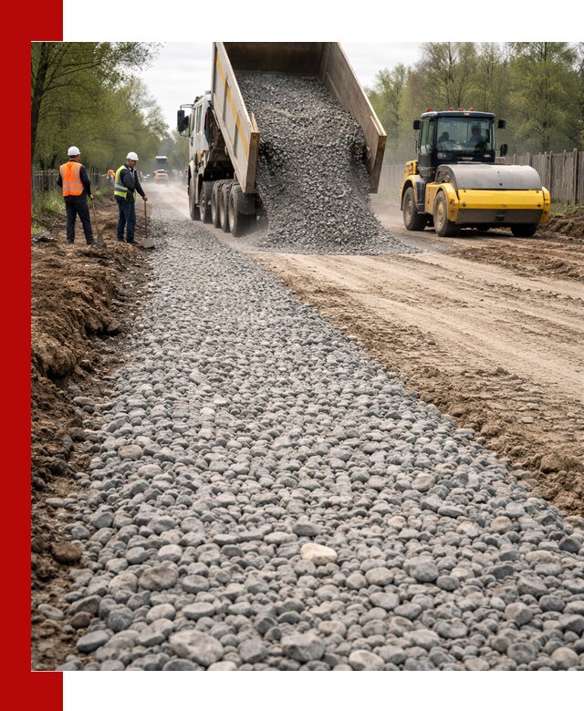 Доставка щебня для отсыпки дорог в Чернушке высокого качества