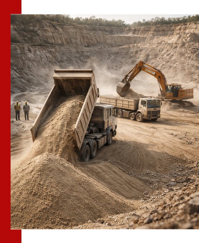 Карьерный песок навалом с доставкой в Чернушке