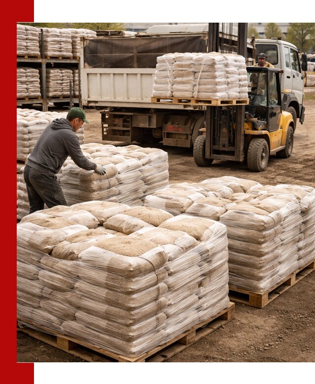 Карьерный песок в мешках с доставкой в Чернушке