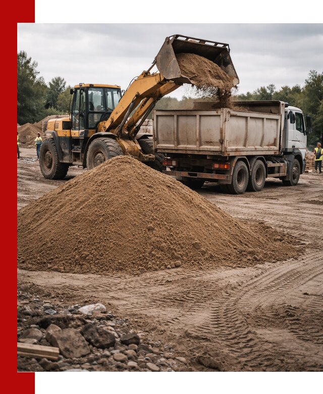 Доставка речного песка навалом в Чернушке быстро и выгодно