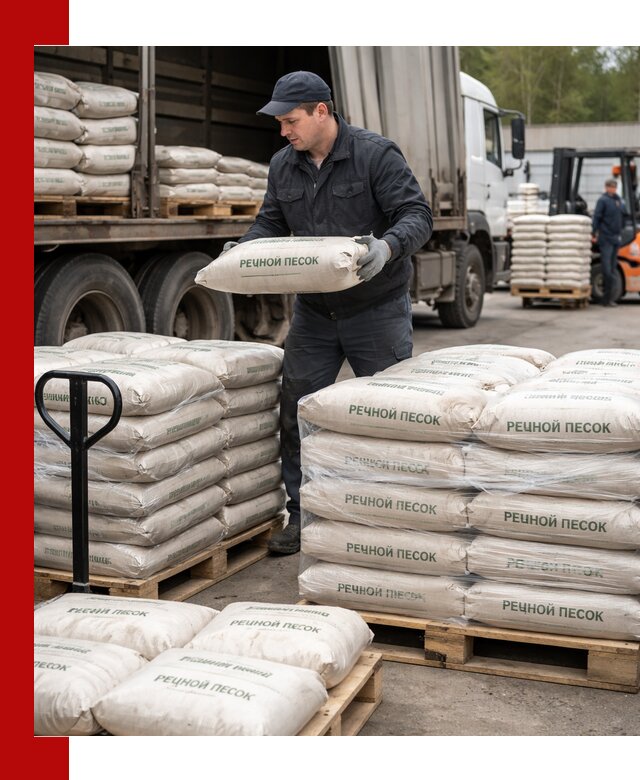 Речной песок в мешках с доставкой в Чернушке