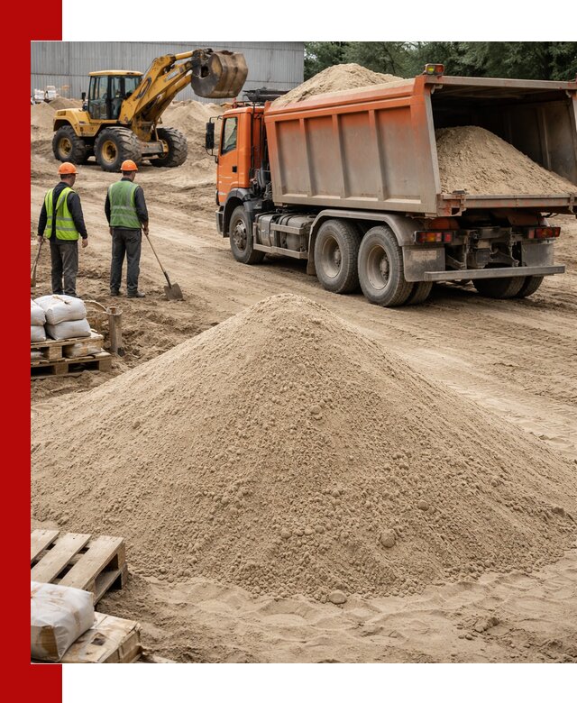 Доставка и продажа мытого речного песка в Чернушке