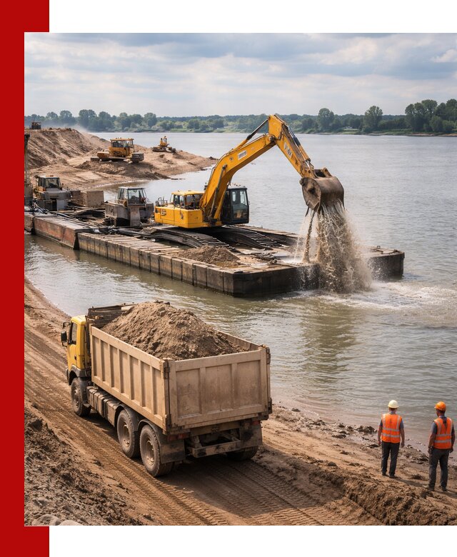 Намывной песок с доставкой в Чернушке оптом и в розницу