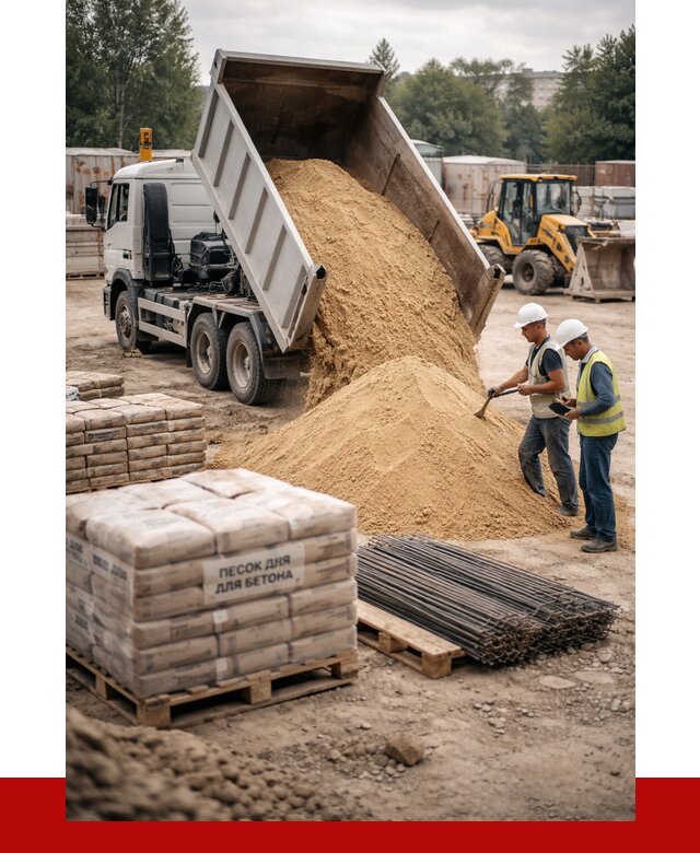 Песок для бетона в Чернушке от 2539 р. с доставкой, ПРОНЕРУДЧрш