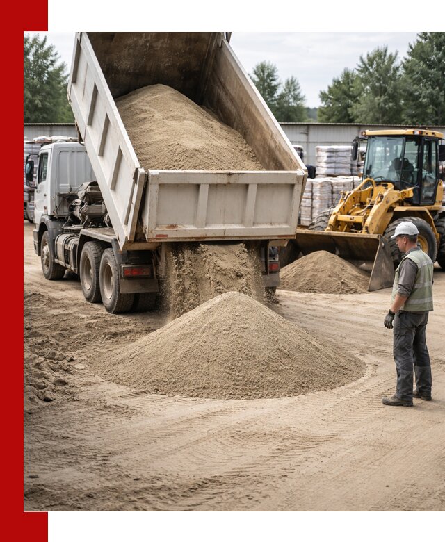 Поставка и доставка песка для бетона в Чернушке