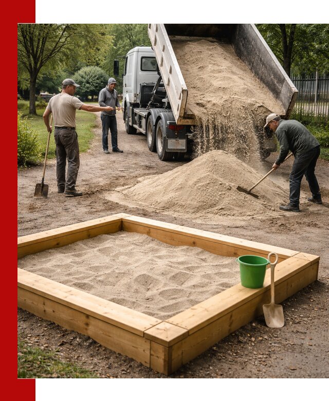 Песок для песочницы с доставкой в Чернушке недорого и чистый