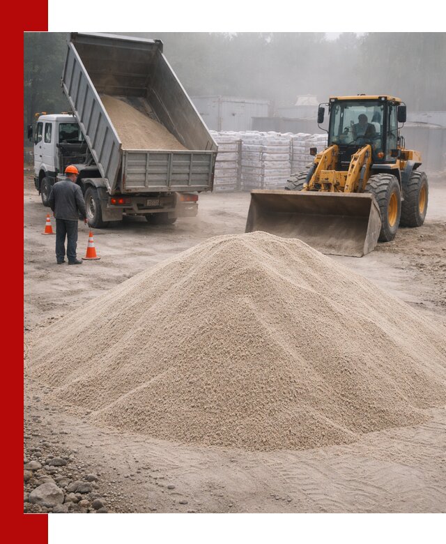 Кварцевый песок фракция 0–8 для стройработ в Чернушке