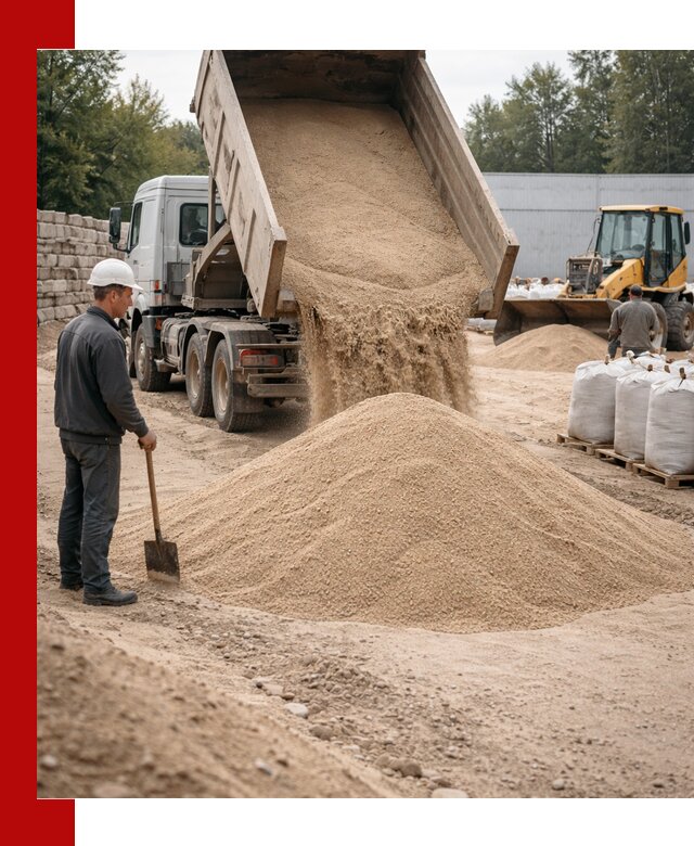 Кварцевый песок фракция 0–3 мм с доставкой в Чернушке