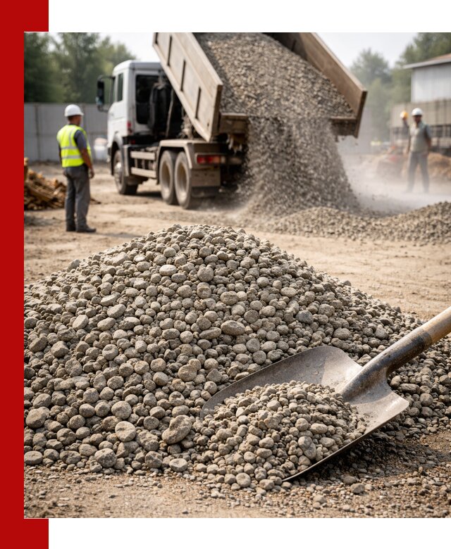 Доставка гравия фракции 20-40 в Чернушке с самосвалами