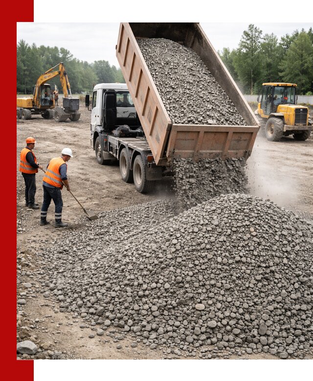 Доставка гравия фракции 40-70 в Чернушке оптом и в розницу