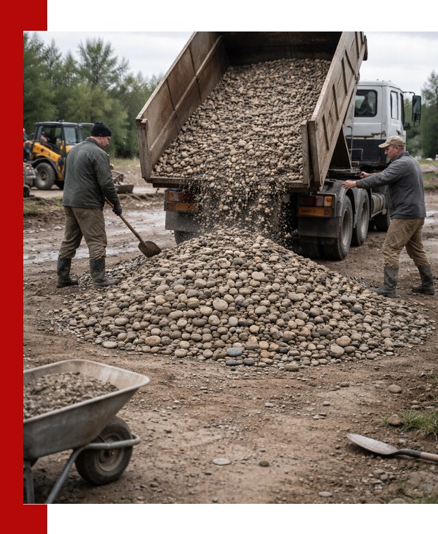 Доставка гальки речной оптом и в розницу в Чернушке