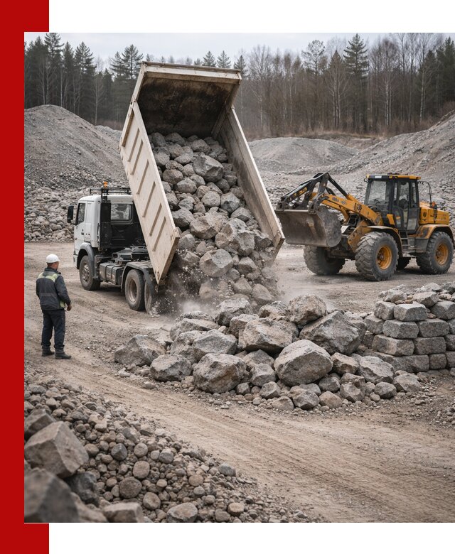 Доставка и продажа бутового гранитного камня в Чернушке