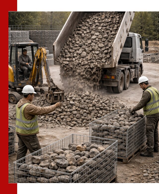 Камень для габионов фракция 100–201 в Чернушке