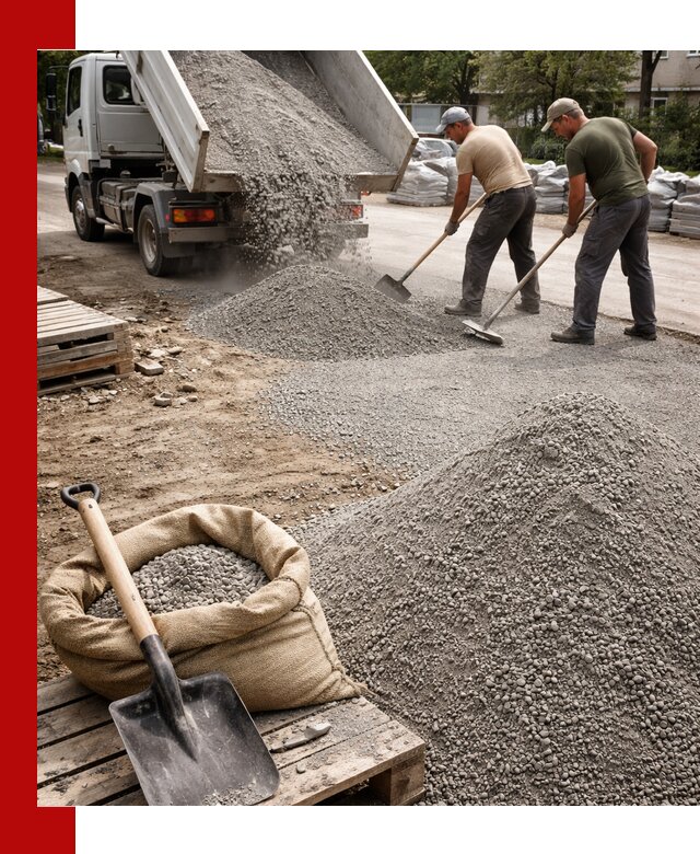 Отсев для тротуарной плитки в Чернушке — доставка и укладка