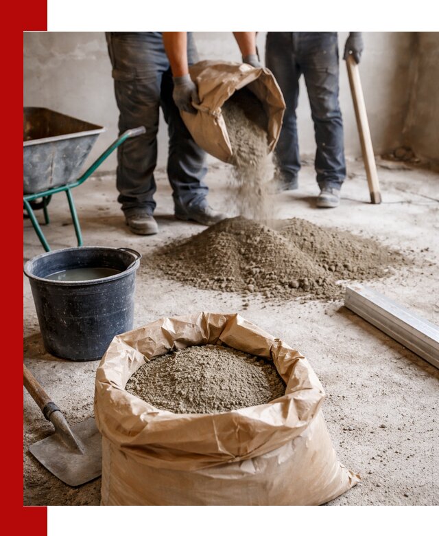 Доставка сухой смеси для стяжки в Чернушке