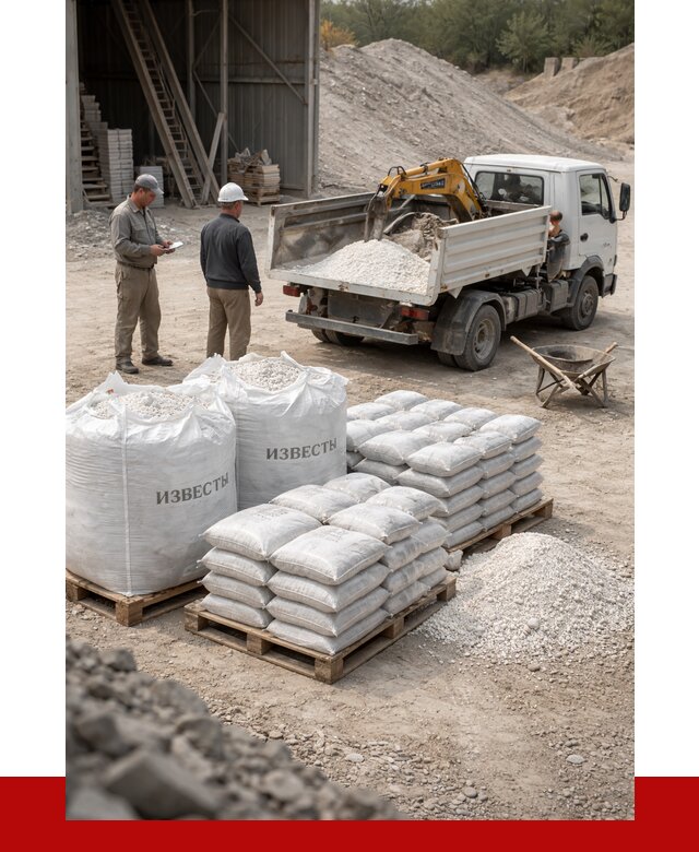 Известь строительная в Чернушке с доставкой от 4266 р. | ПРОНЕРУДЧрш