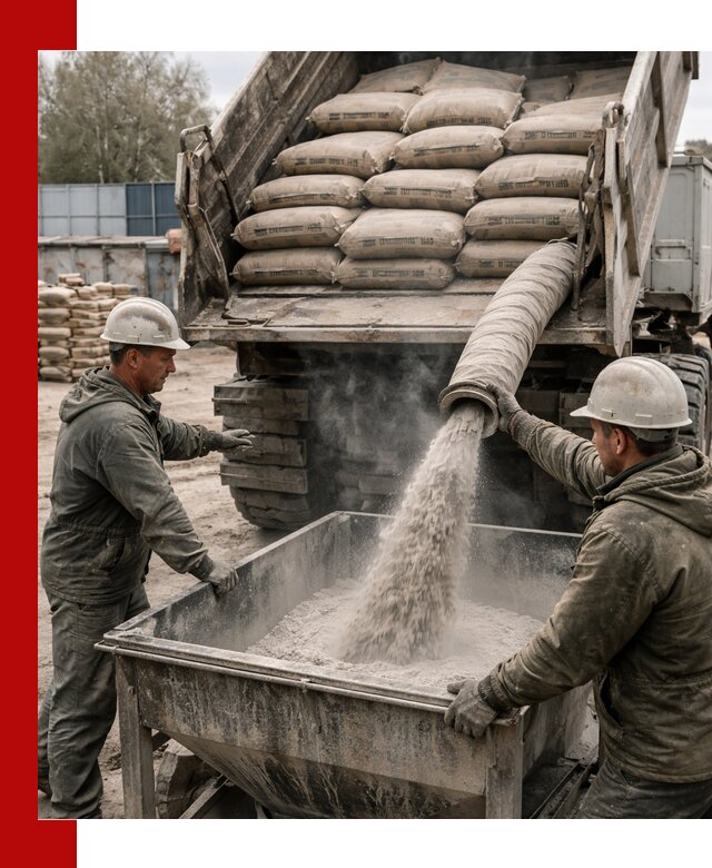 Доставка цемента М400 в Чернушке оптом и в розницу