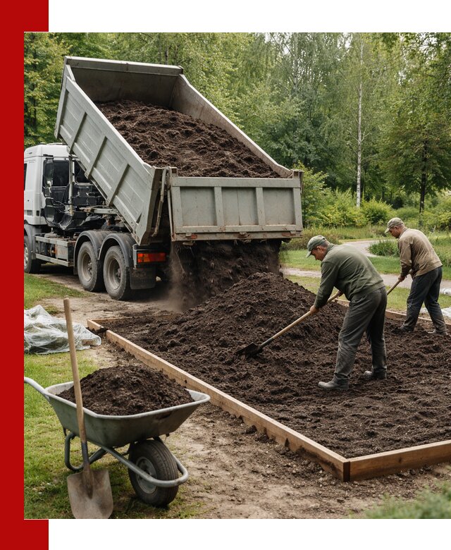Доставка грунта для озеленения и благоустройства в Чернушке