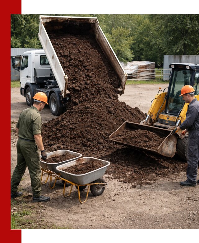 Доставка торфо-земляной смеси в Чернушке для огорода и ландшафта