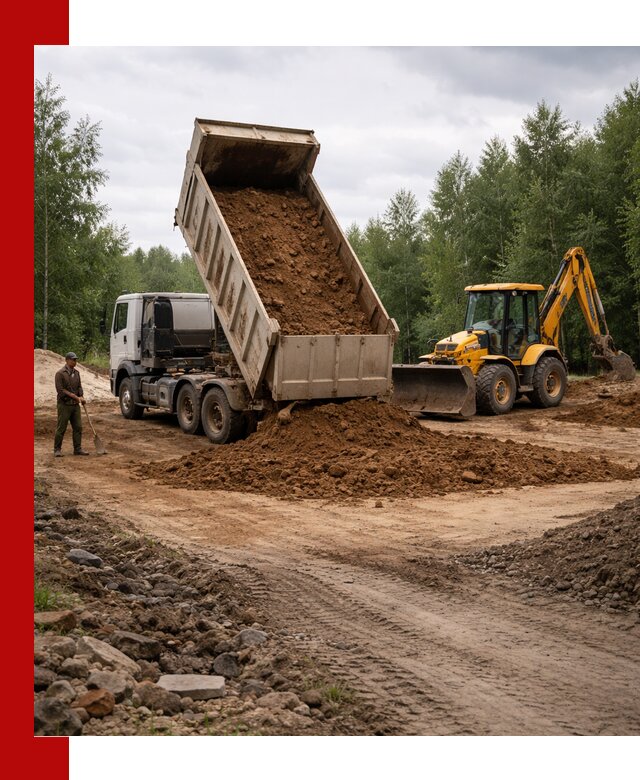 Доставка суглинка самосвалами в Чернушке подсыпка и планировка