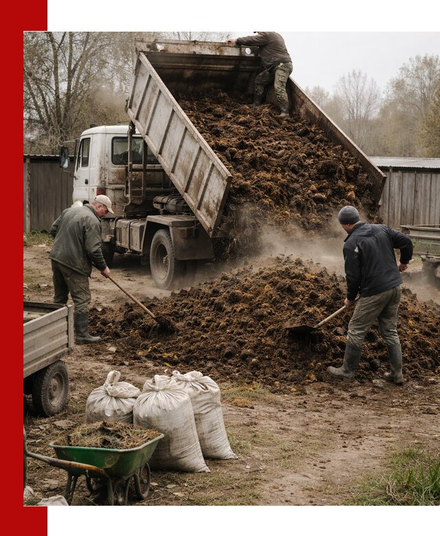 Доставка коровьего навоза самосвалом в Чернушке