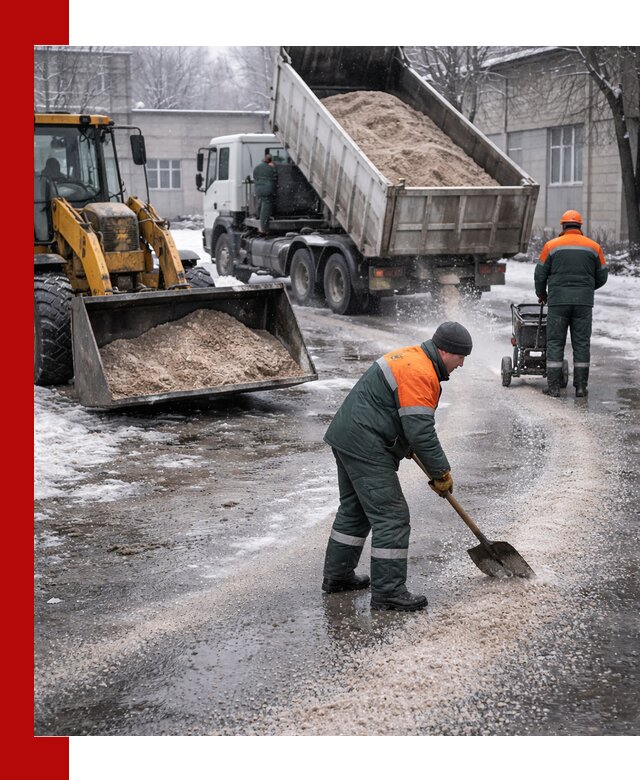 Реагент против гололеда с доставкой и нанесением в Чернушке