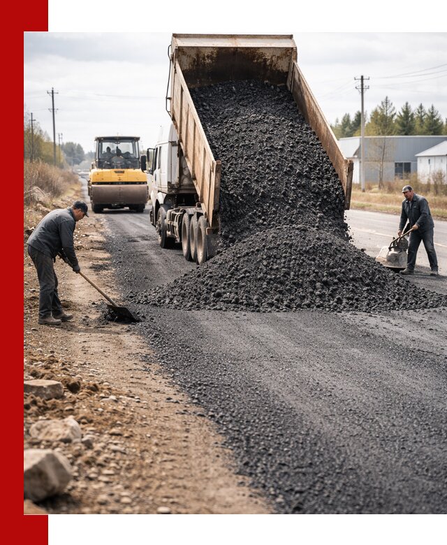 Асфальтовая крошка для дорог в Чернушке — поставка и доставка