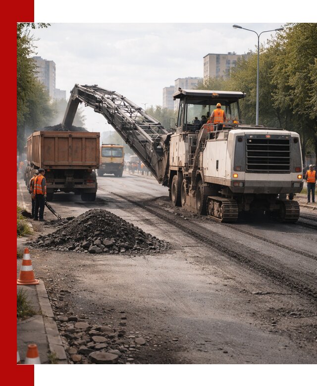 Фрезерованный асфальт в Чернушке — удаление и вывоз старого покрытия