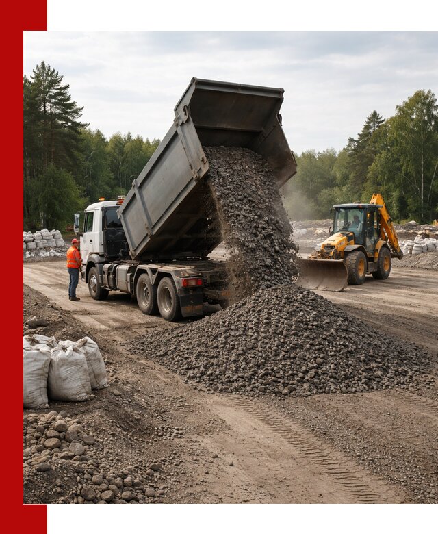 Доставка дробленого асфальта в Чернушке для дорожных работ