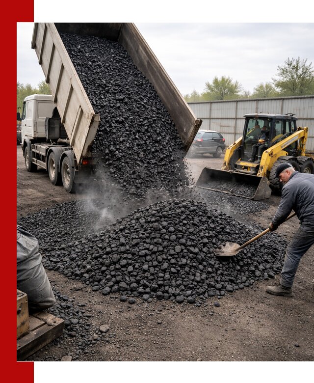 Доставка угля орех в Чернушке оптом и в розницу