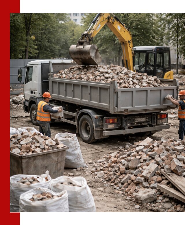 Вывоз строительного мусора в Чернушке с самосвалами и контейнерами