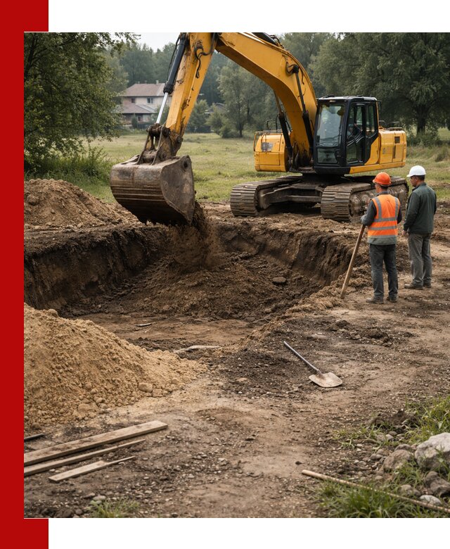 Рытье котлована под фундамент в Чернушке (быстро и недорого)