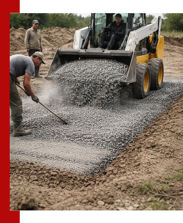 Устройство щебеночной подушки в Чернушке для дорог и фундаментов